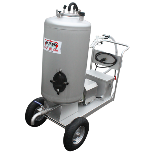 Chariot à lait 130 L inox avec distributeur 12 V débit 40 litres / minute