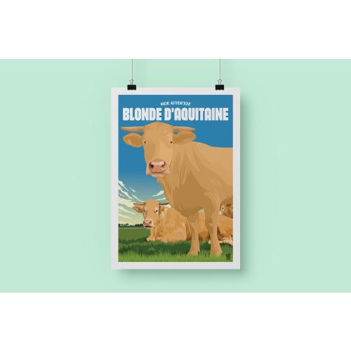 Affiche "La Blonde d'Aquitaine"