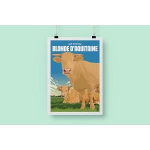 Affiche "La Blonde d'Aquitaine"