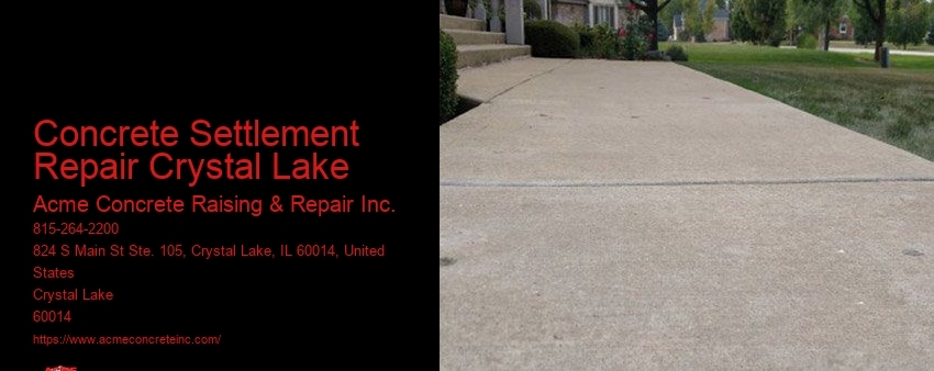 Concrete Settlement Repair Crystal Lake