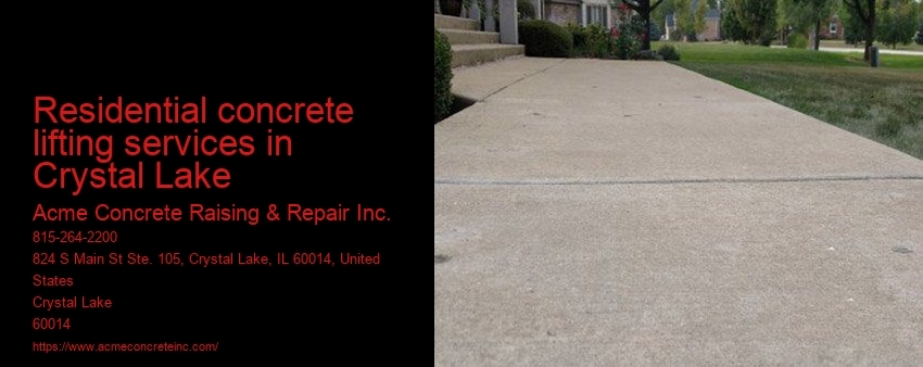 Residential concrete lifting services in Crystal Lake