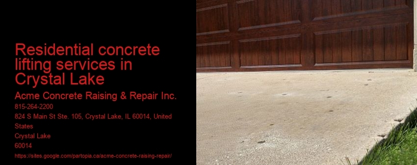 Residential concrete lifting services in Crystal Lake