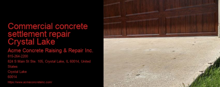 Commercial concrete settlement repair Crystal Lake