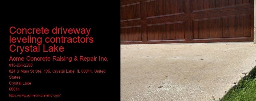Concrete driveway leveling contractors Crystal Lake