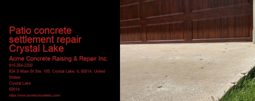 Patio concrete settlement repair Crystal Lake