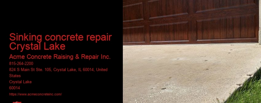 Sinking concrete repair Crystal Lake