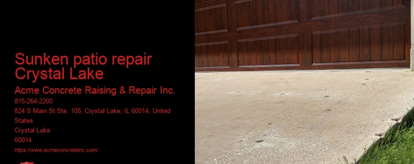 Sunken patio repair Crystal Lake