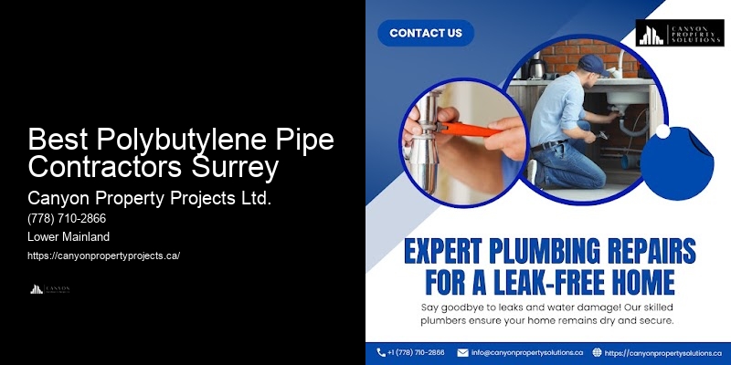 Polybutylene Pipe Replacement for Commercial Properties Best Polybutylene Pipe Contractors Surrey