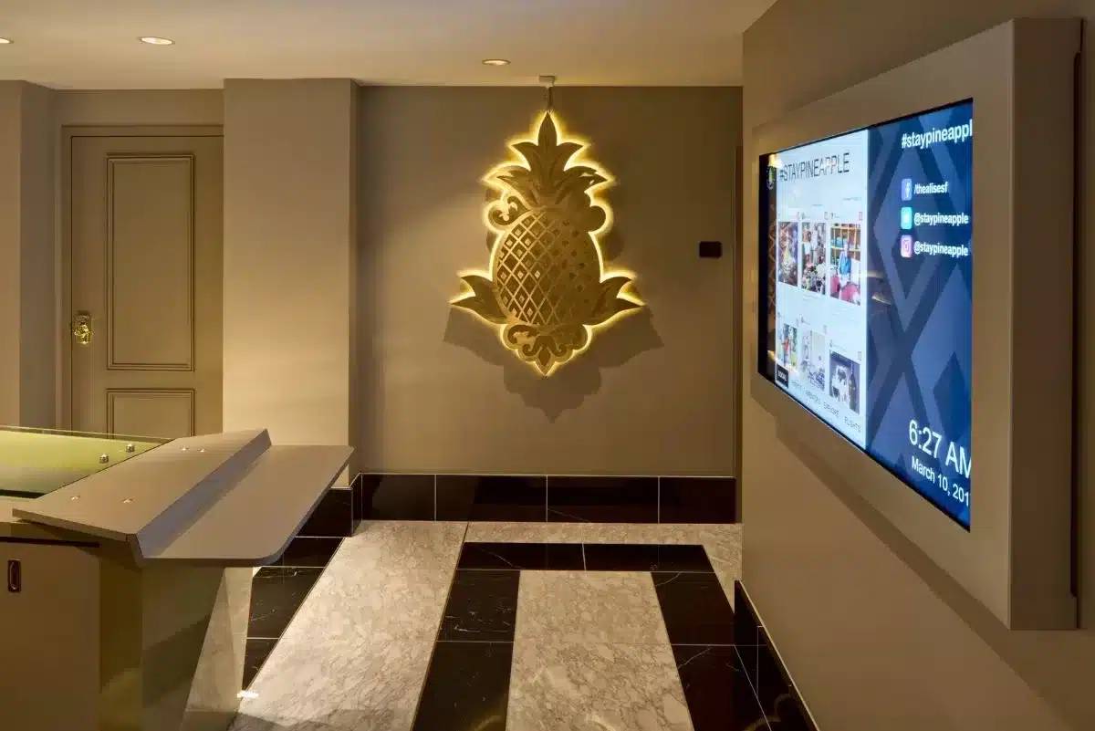 Lobby Reception Area Signs Smart Signage Technology Seattle