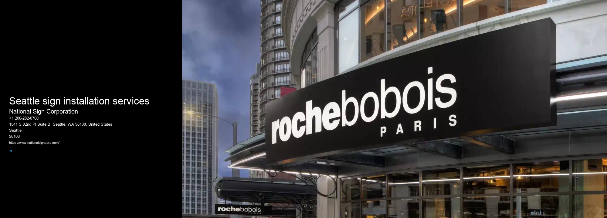 Menu Board Installation Seattle sign installation services