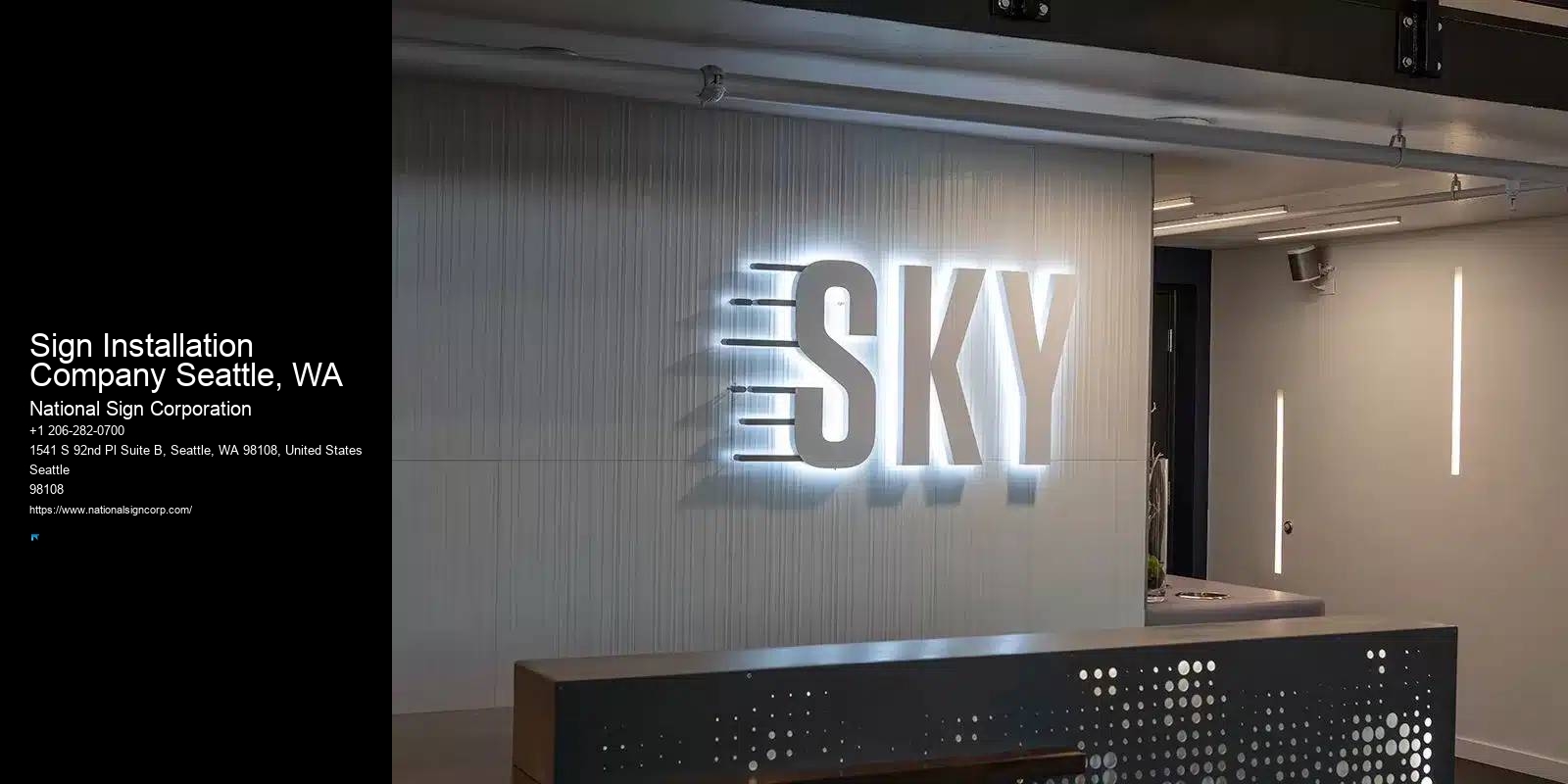 Top-Rated Office Signs Sign Installation Company Seattle, WA