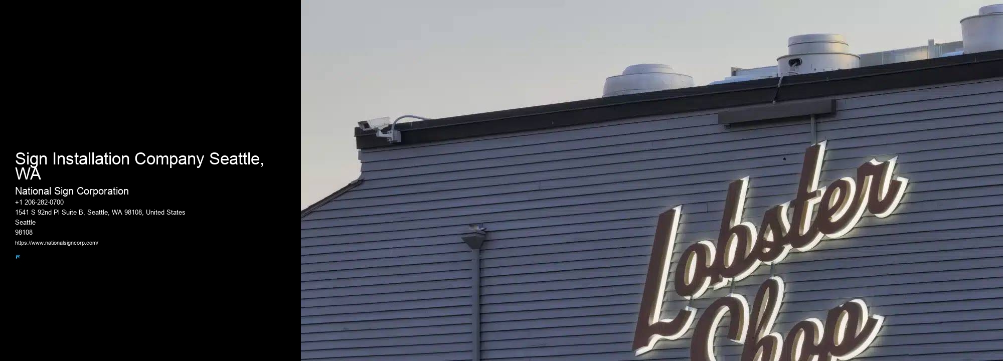 Professional Sign Company Sign Installation Company Seattle, WA, WA