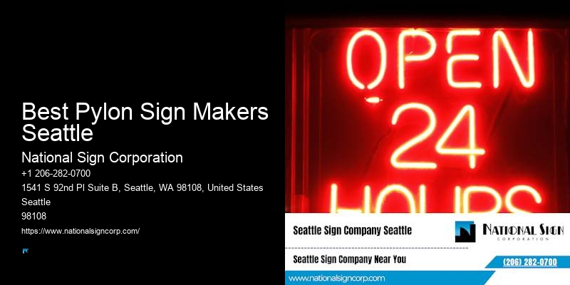 Best Pylon Sign Makers Seattle Custom Window Signs