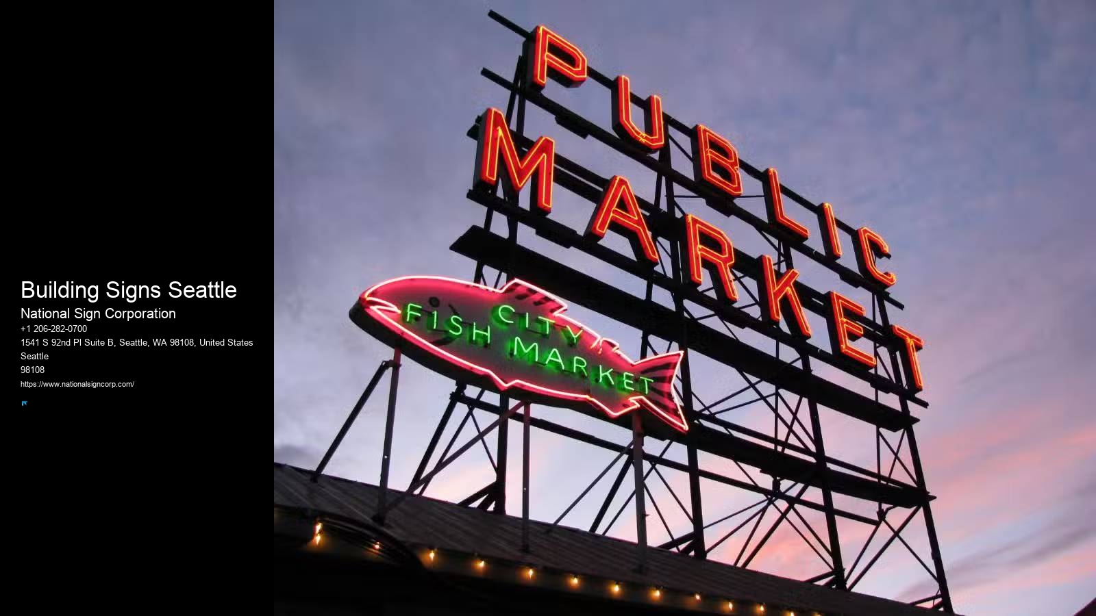 Custom Neon Signs Building Signs Seattle