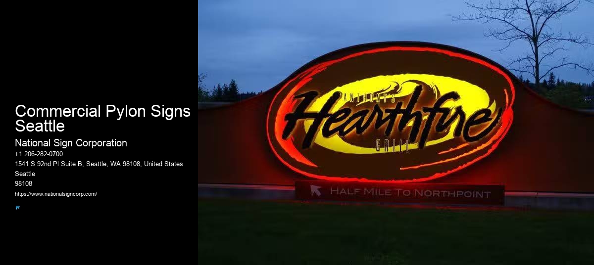 LED Halo Signage Solutions Commercial Pylon Signs Seattle