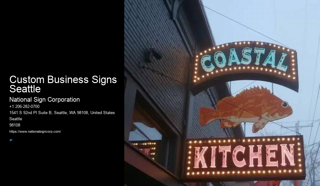 Unique Artwork Signs Custom Business Signs Seattle