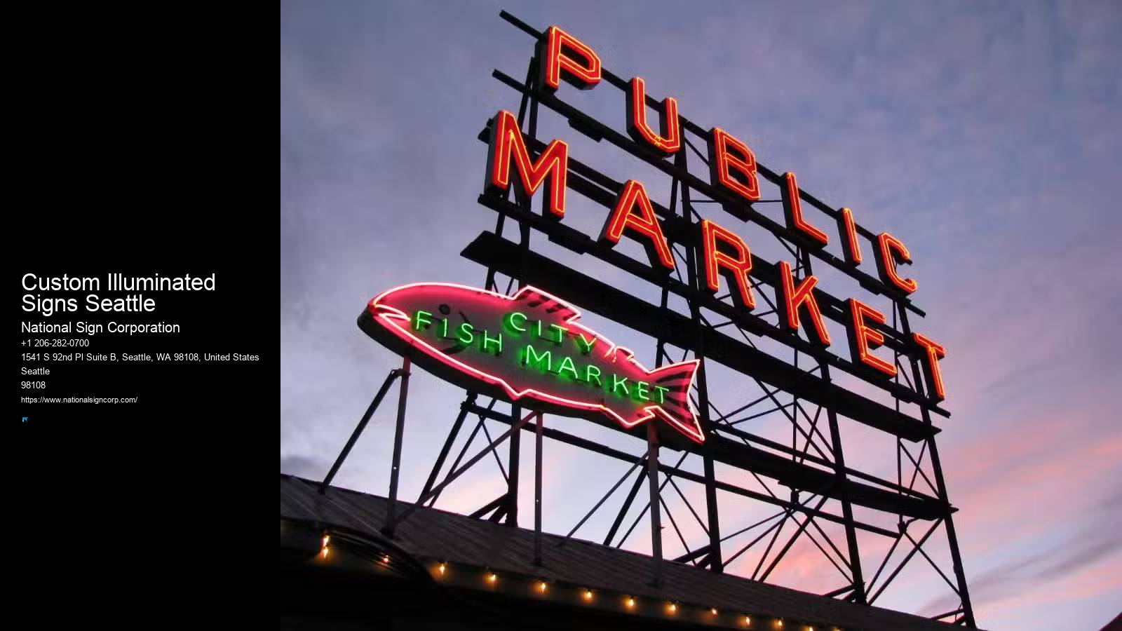 Custom Illuminated Signs Seattle Illuminated Pylon Sign Specialists