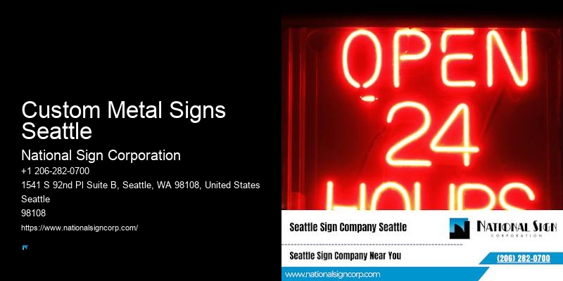 Monument Signage Custom Metal Signs Seattle