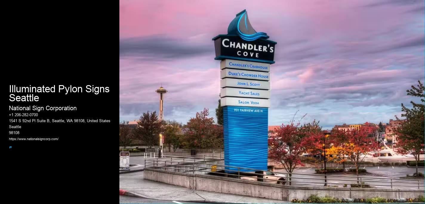 Building Signs Illuminated Pylon Signs Seattle