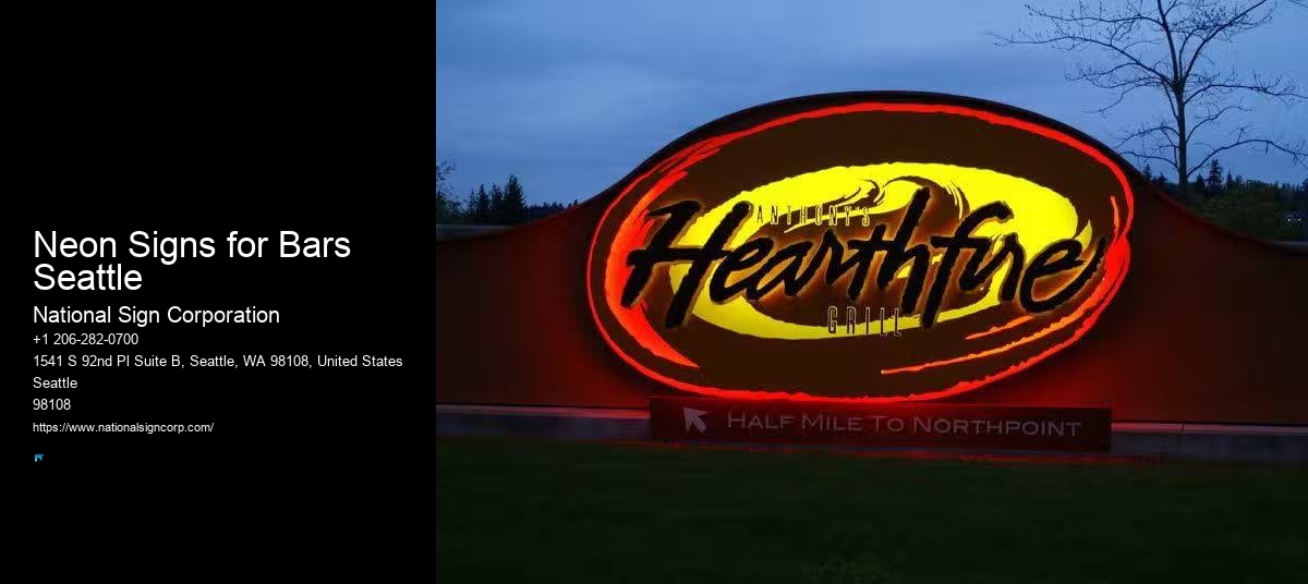 Electronic Sign Installation Neon Signs for Bars Seattle