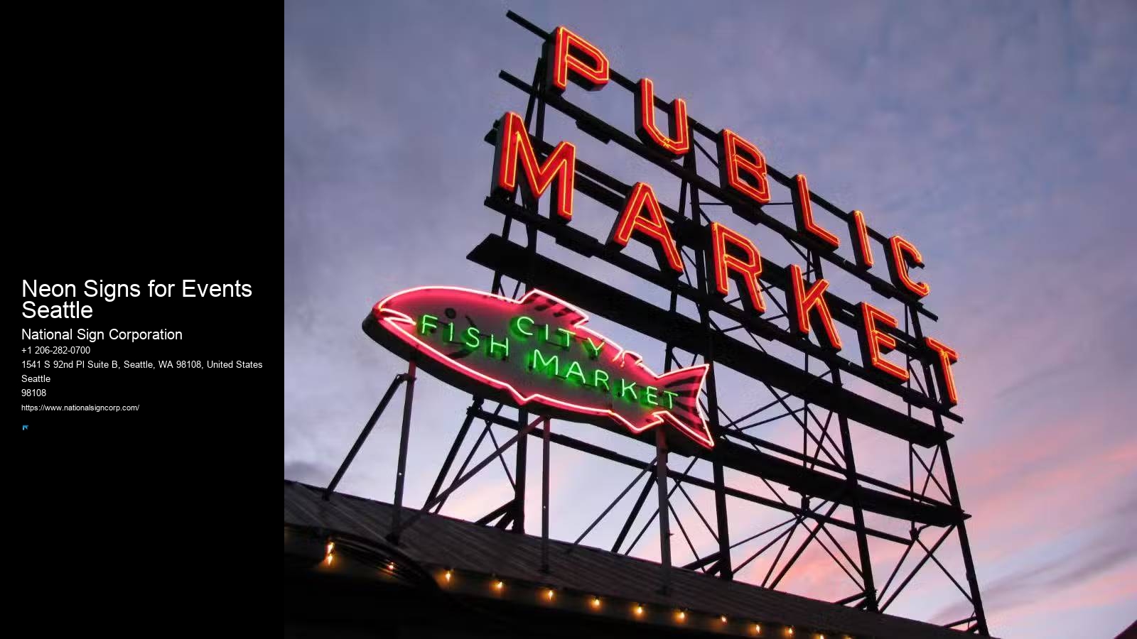 Neon Sign Maintenance Neon Signs for Events Seattle