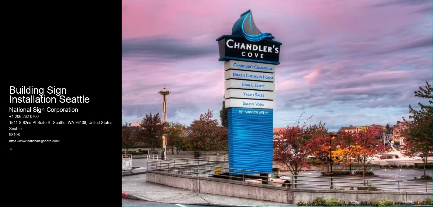 Reliable Business Signage Installers Building Sign Installation Seattle