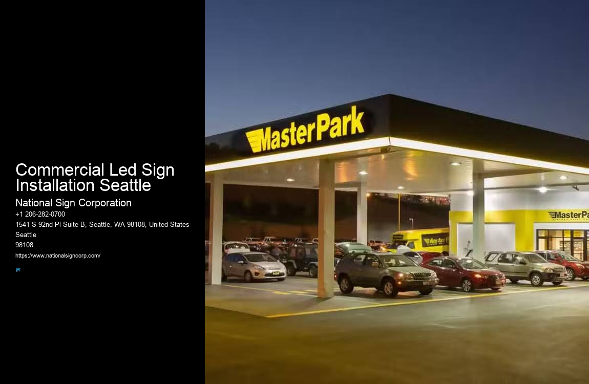 Reliable Wayfinding Signs Commercial Led Sign Installation Seattle