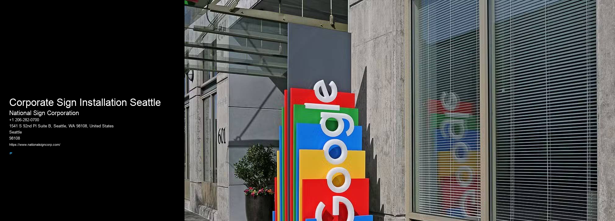 Custom Led Signage Corporate Sign Installation Seattle