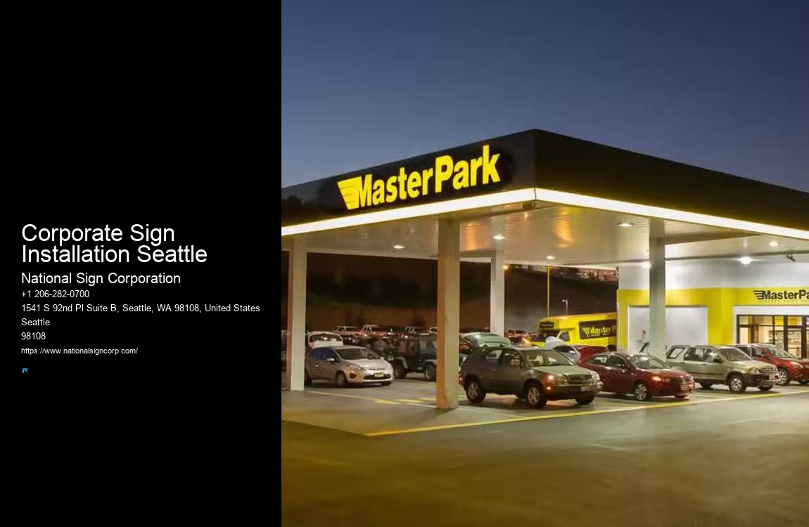 Energy-Efficient Scrolling Led Displays Corporate Sign Installation Seattle