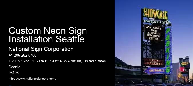 Affordable Illuminated Sign Boards Custom Neon Sign Installation Seattle
