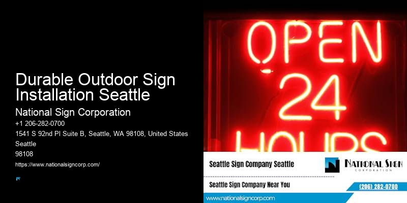 Vinyl Sign Installation Durable Outdoor Sign Installation Seattle