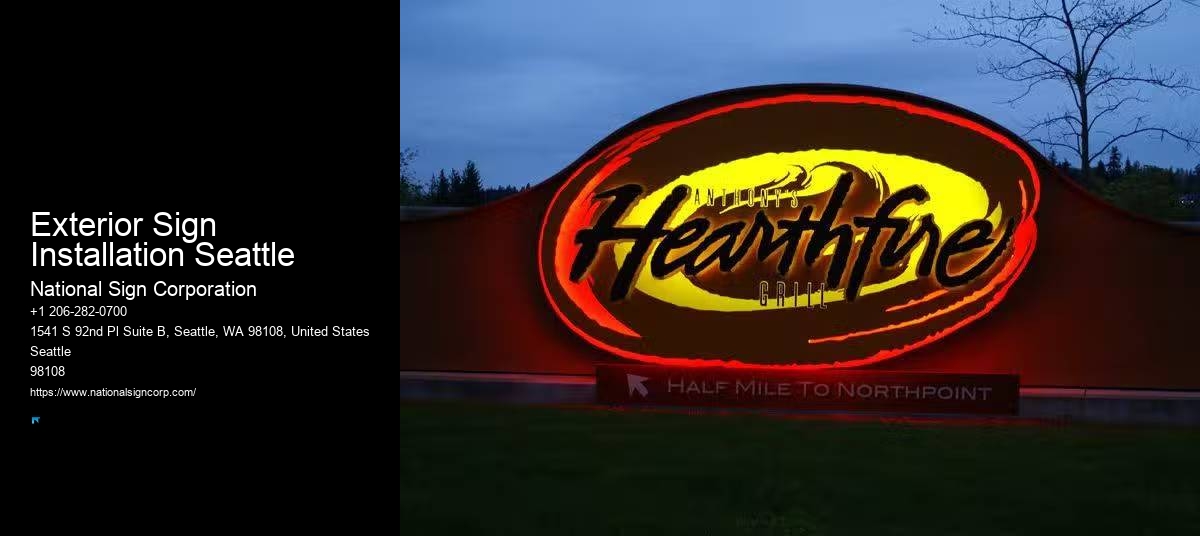 Affordable Led Sign Installation Exterior Sign Installation Seattle
