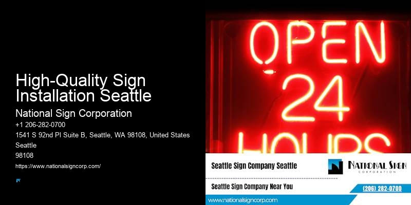 Customizable Led Signs High-Quality Sign Installation Seattle