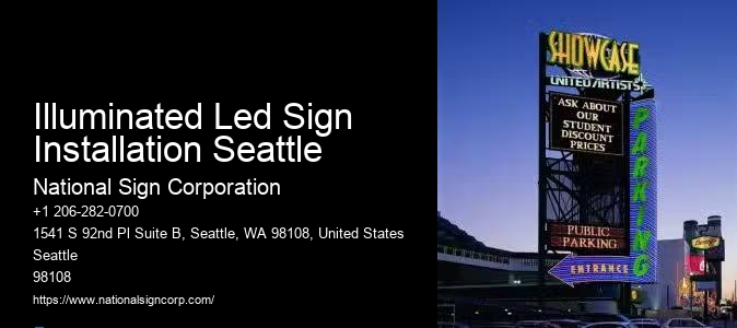 Custom Led Lighting Boards Illuminated Led Sign Installation Seattle