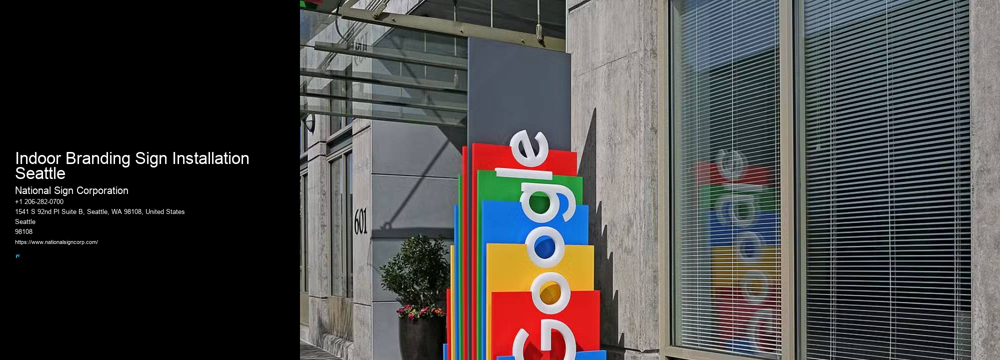 Indoor Branding Sign Installation Seattle Retail Sign Installation