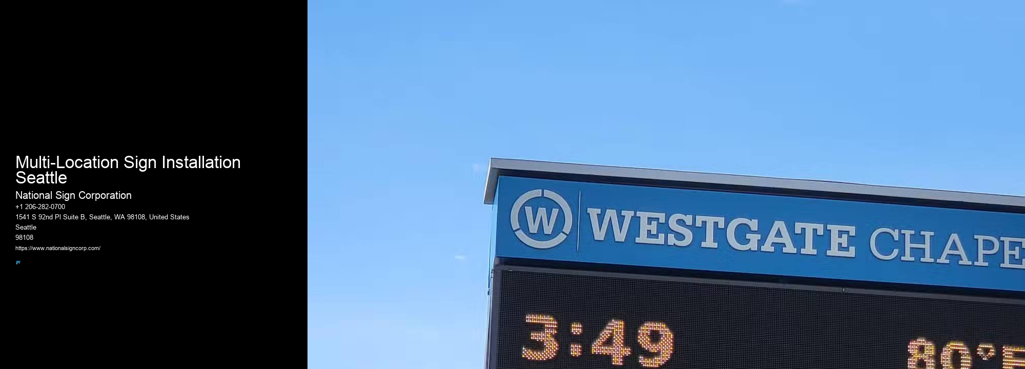 Local Business Signage Experts Multi-Location Sign Installation Seattle