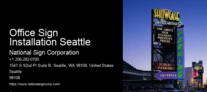 Durable Outdoor Wall Signs Office Sign Installation Seattle