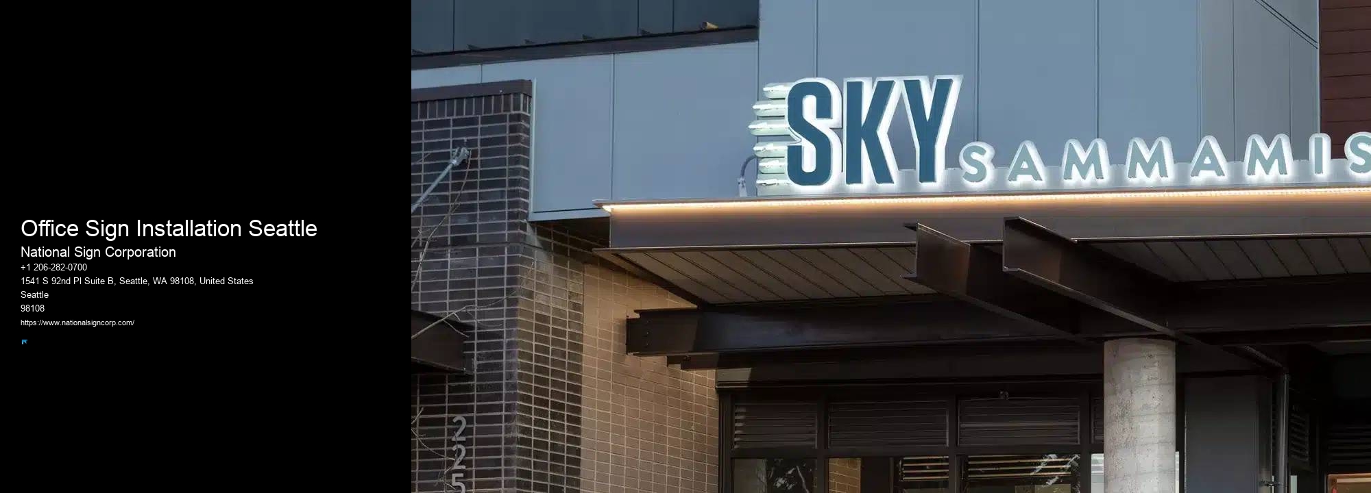 Affordable Business Signs Office Sign Installation Seattle