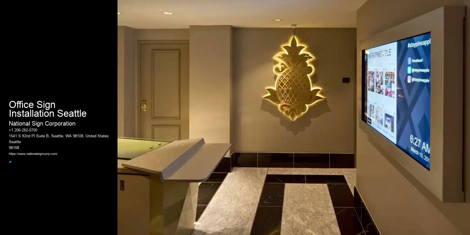 Reliable Floor Graphic Installers Office Sign Installation Seattle
