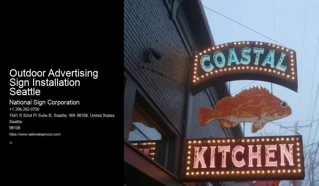 Reliable Outdoor Led Sign Installation Outdoor Advertising Sign Installation Seattle
