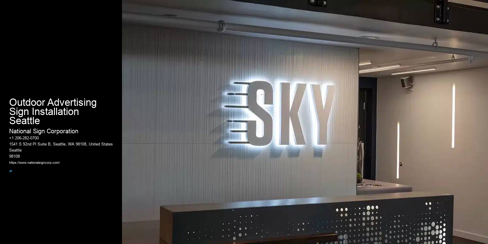 Professional Banner Hanging Outdoor Advertising Sign Installation Seattle