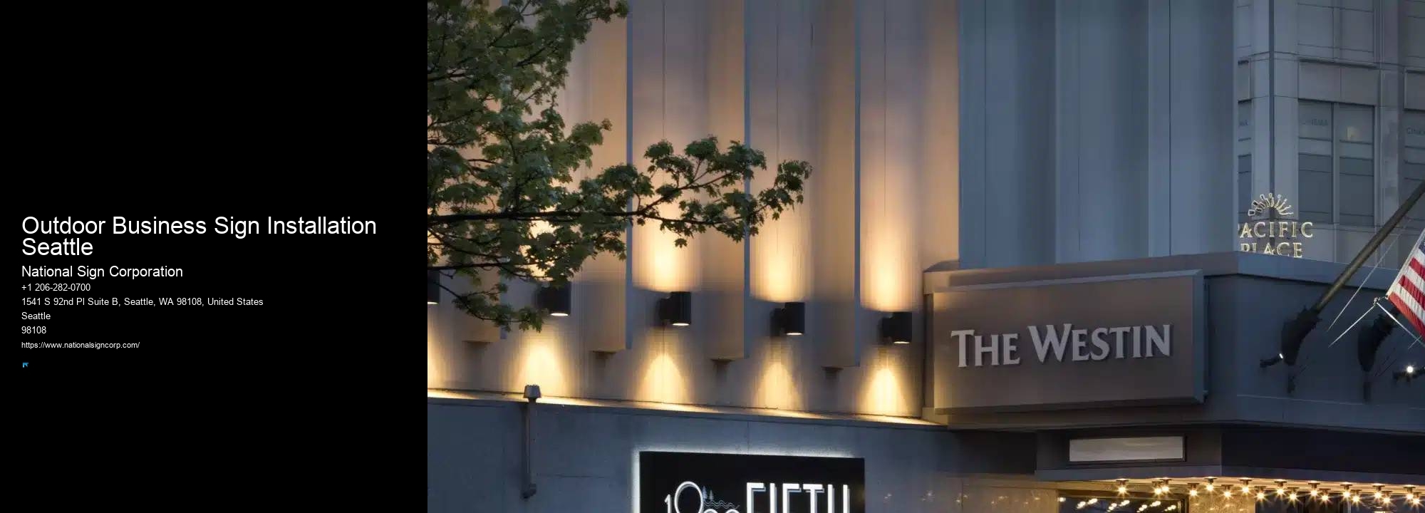 Outdoor Programmable Led Boards Outdoor Business Sign Installation Seattle