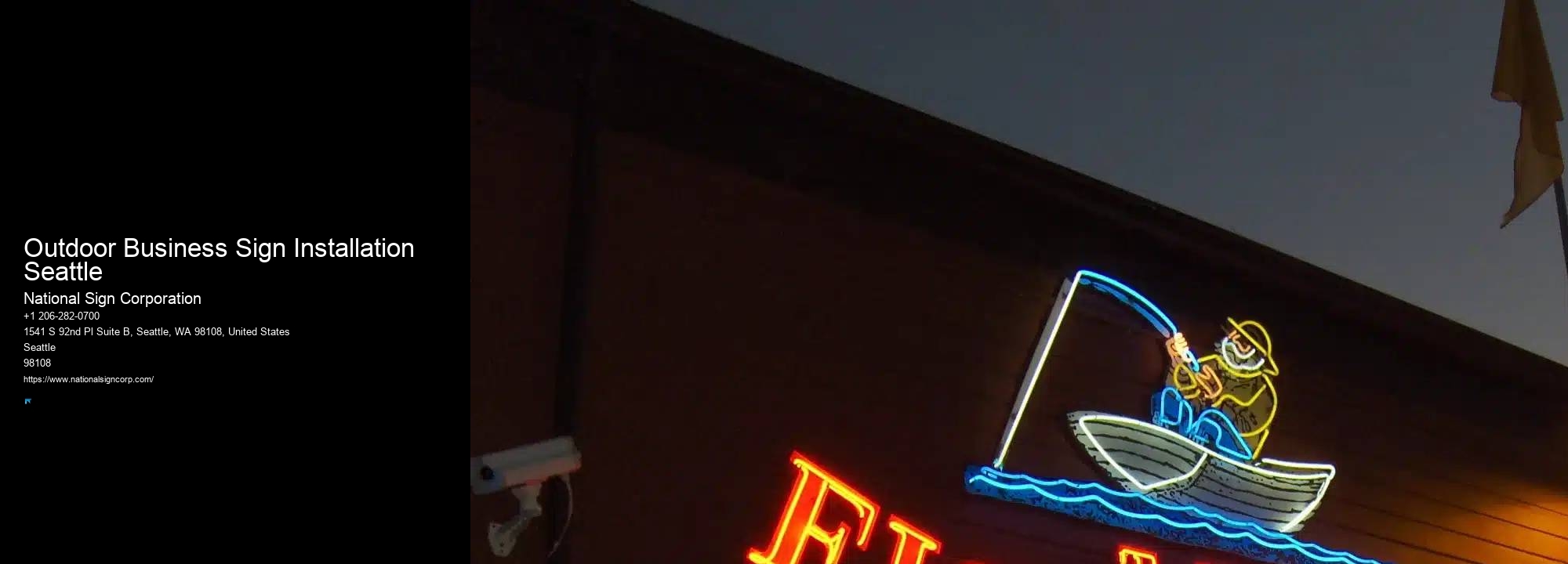 Commercial Signage Experts Outdoor Business Sign Installation Seattle