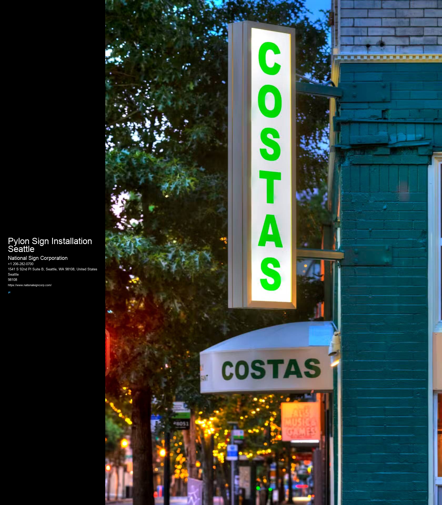 Community Monument Signs Pylon Sign Installation Seattle