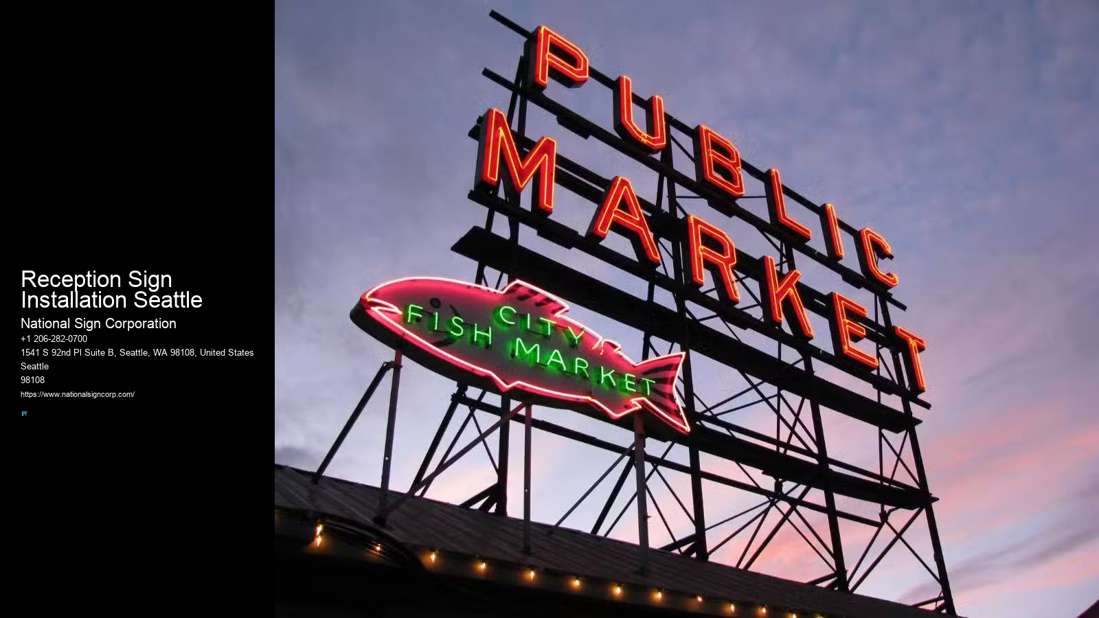 Commercial Led Board Services Reception Sign Installation Seattle