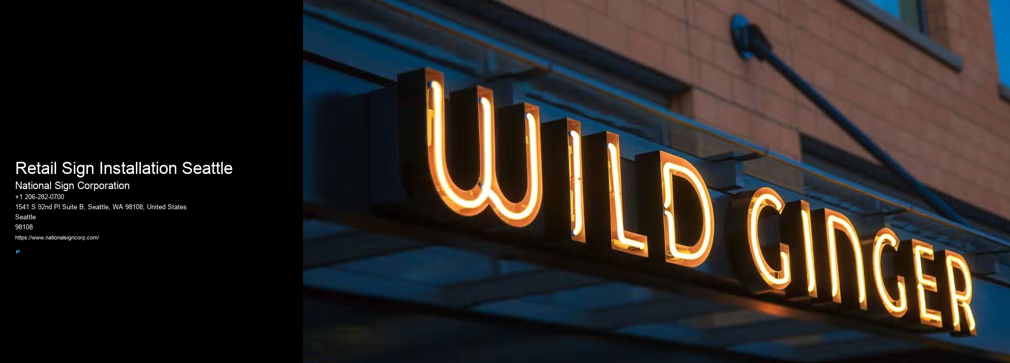 Commercial Led Sign Installation Retail Sign Installation Seattle