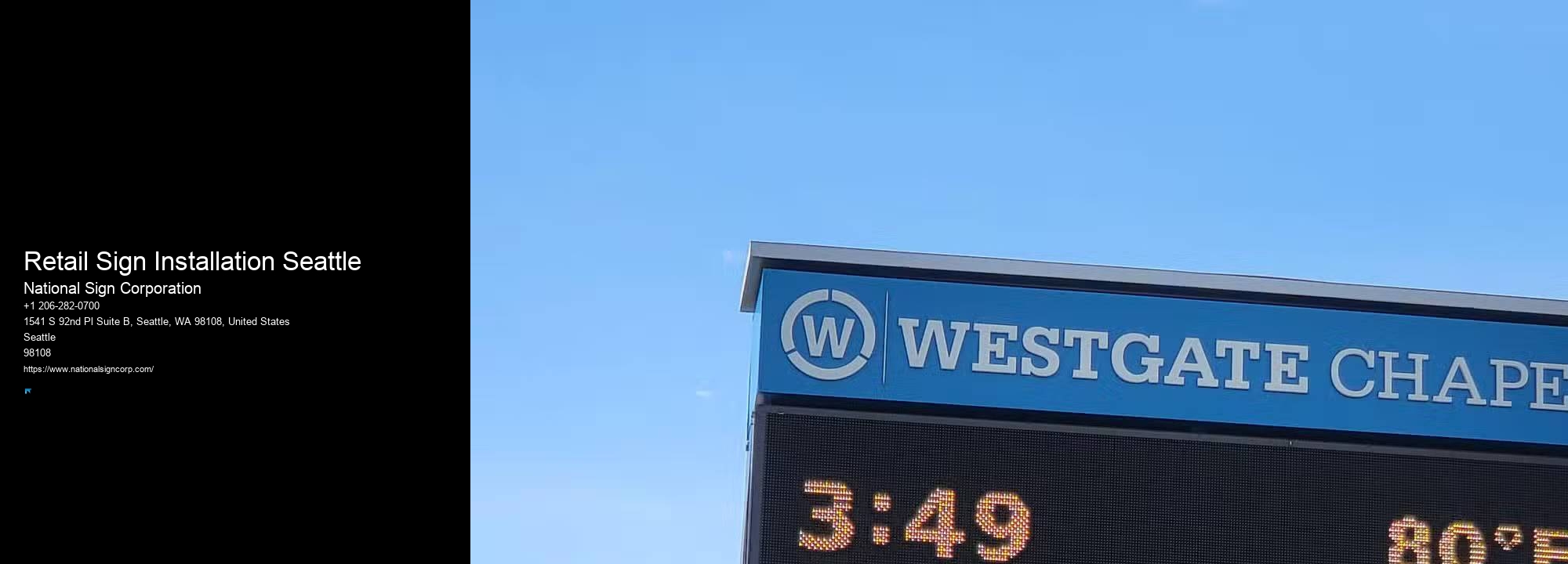 Business Led Sign Solutions Retail Sign Installation Seattle