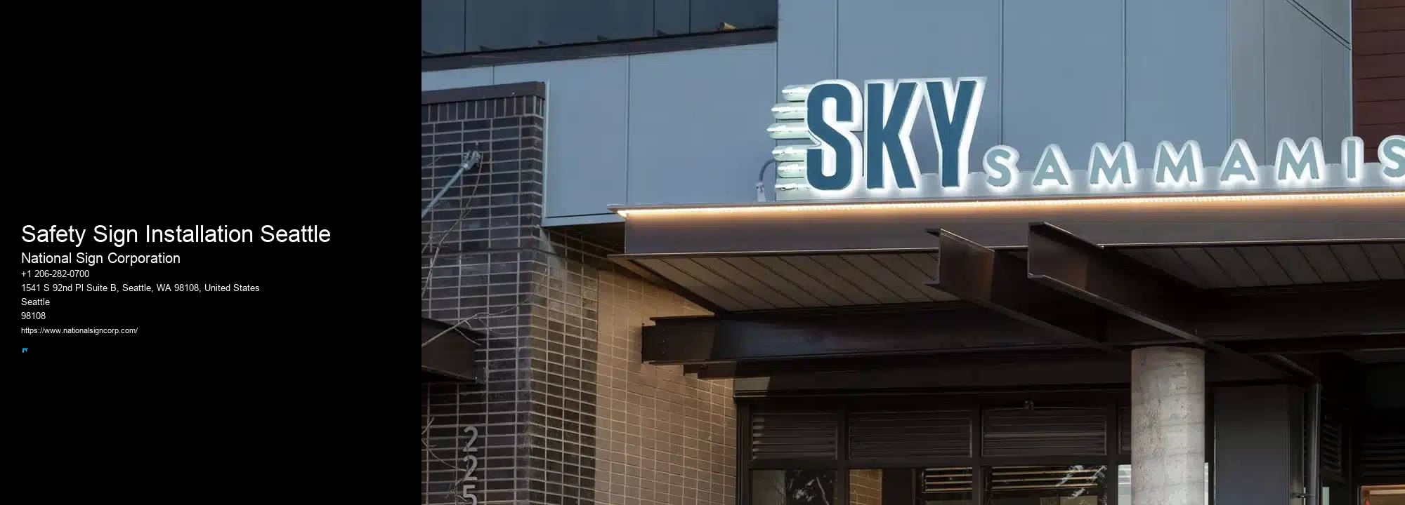 Reliable Led Sign Display Installation Safety Sign Installation Seattle