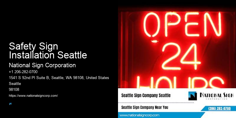 Durable Monument Signs Safety Sign Installation Seattle