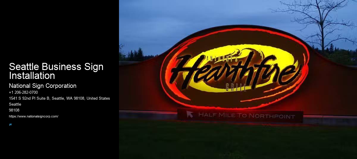 Large Commercial Signs Seattle Business Sign Installation